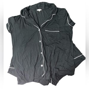 Eberjey black short sleeve and shorts pajama set